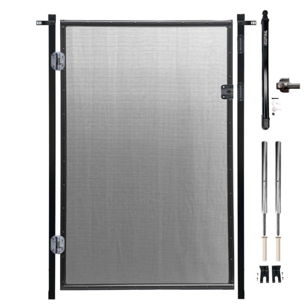 Rectangular Post Gate Kit in Combo E Black Peg for Pool Fence Installations