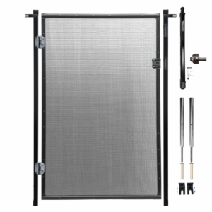 Rectangular Post Gate Kit in Combo E Black Peg for Pool Fence Installations