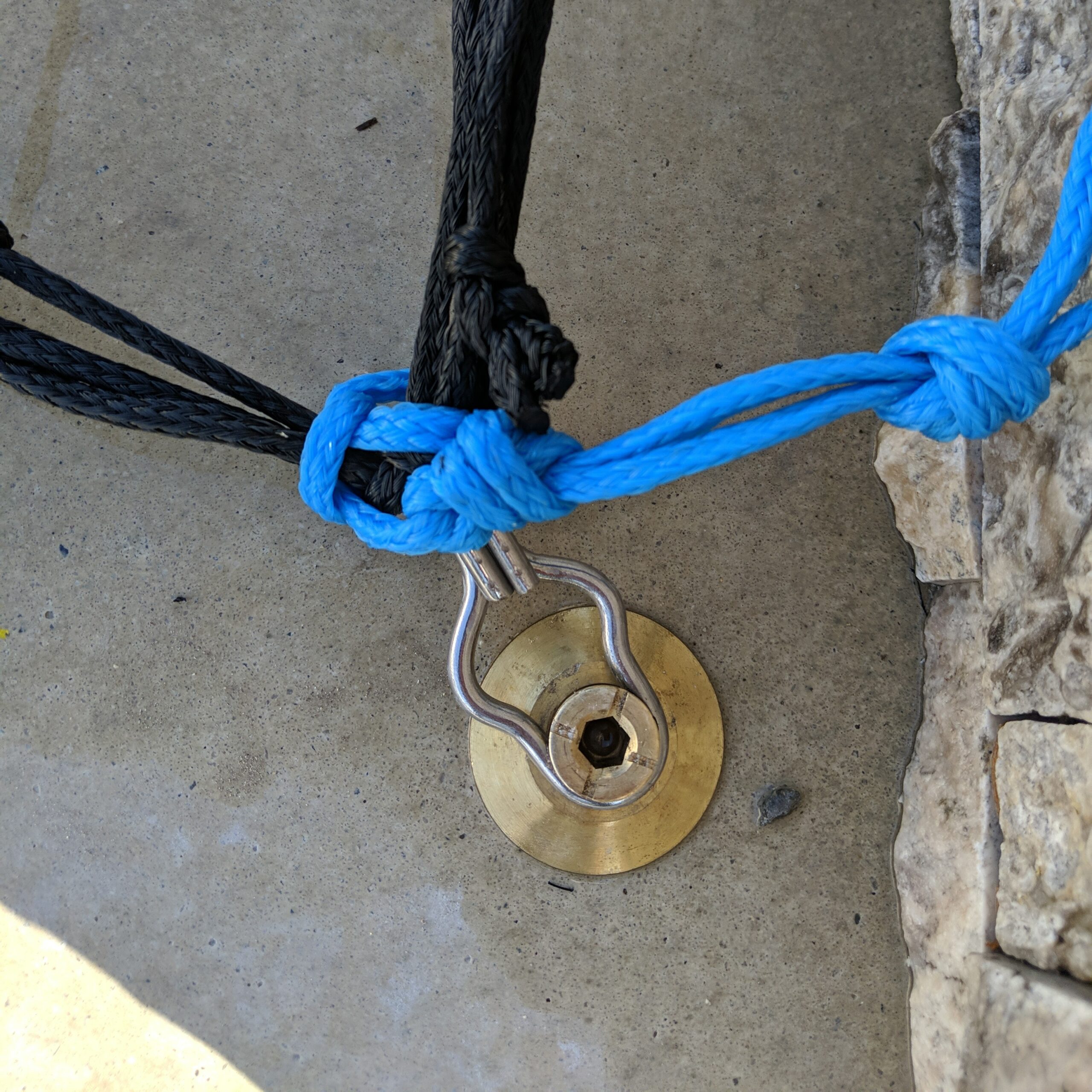 Pear Loop Clip attached to Threaded Brass Anchor