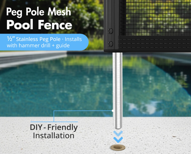 DIY | Peg Pole Pool Fence