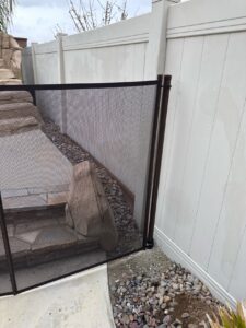 Installed Round Terminating Post Installed at Vinyl page