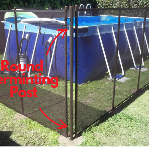 Pool Fence Round Terminating Post