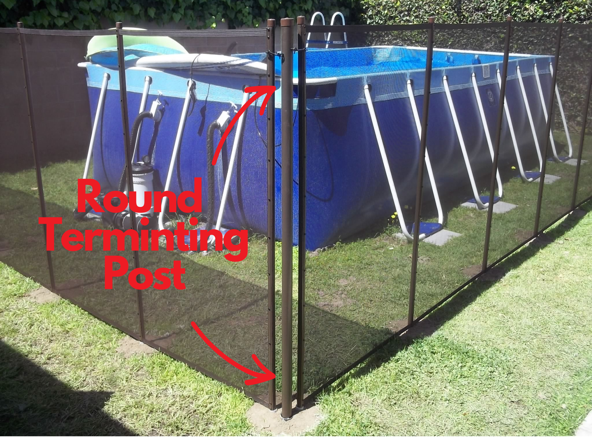 Pool Fence Round Terminating Post