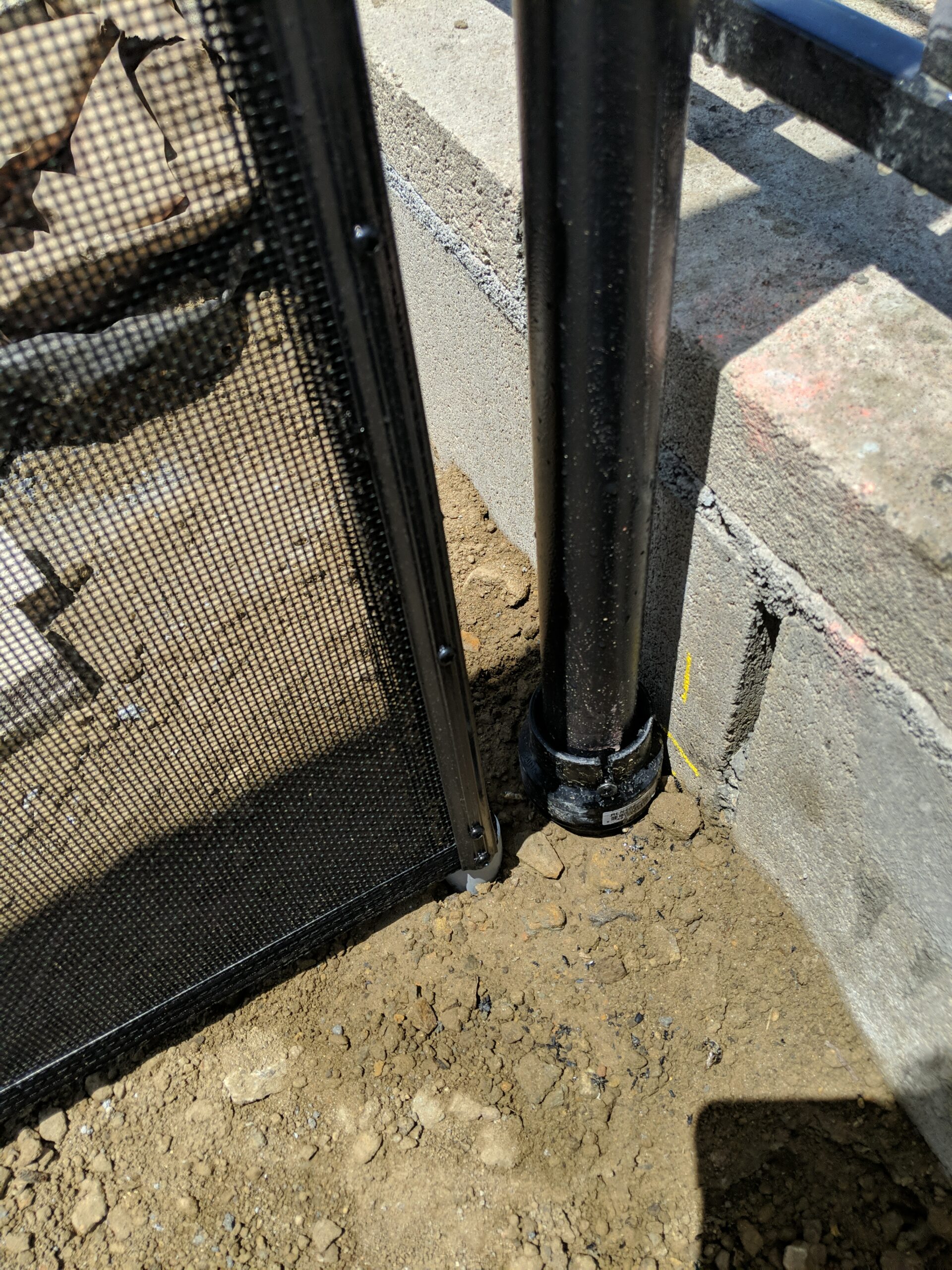 Installed Round Terminating Post Sleeve