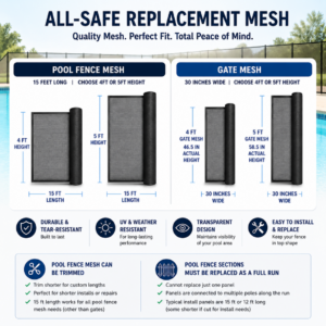 Pool Fence Mesh Material Main Image with Specs