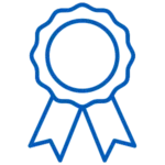 blue outline award