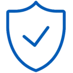 blue shield with check mark