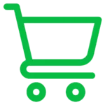 green shopping cart outline