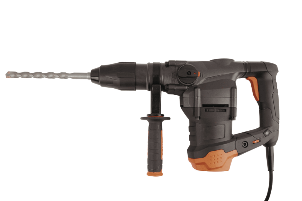 Hammer drill on white background