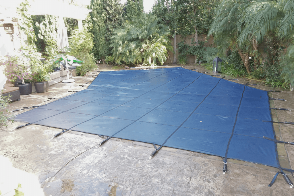 All-Safe blue winter pool safety cover