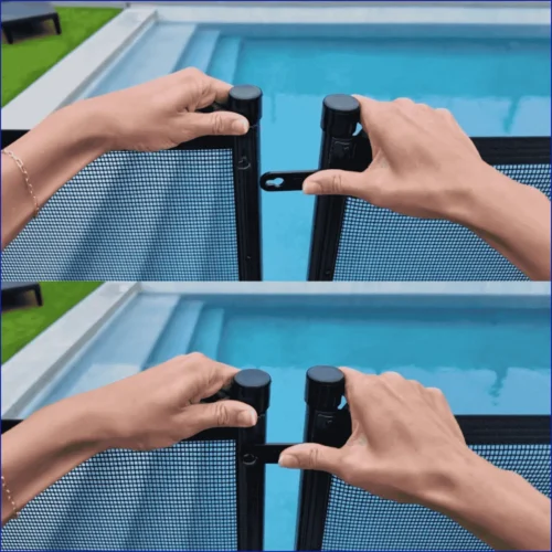 Easy Quick Lock Latch connector for a quick and easy section opening