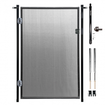 Rectangular Post Gate Kit in Combo E Black Peg for Pool Fence Installations