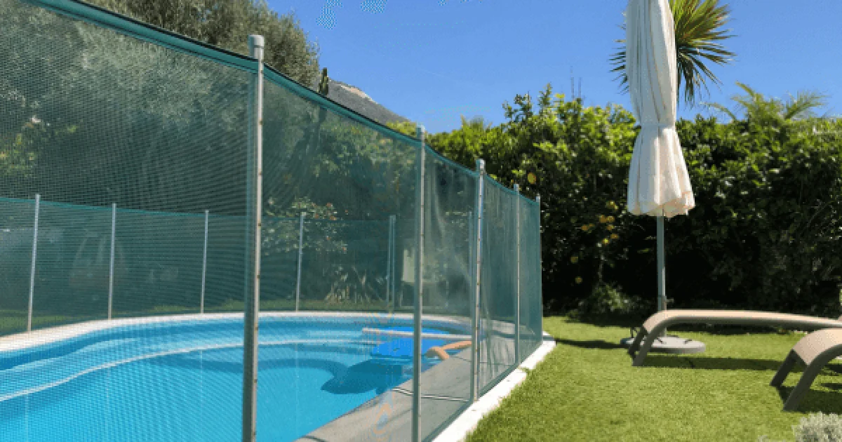 DIY pool fence installed