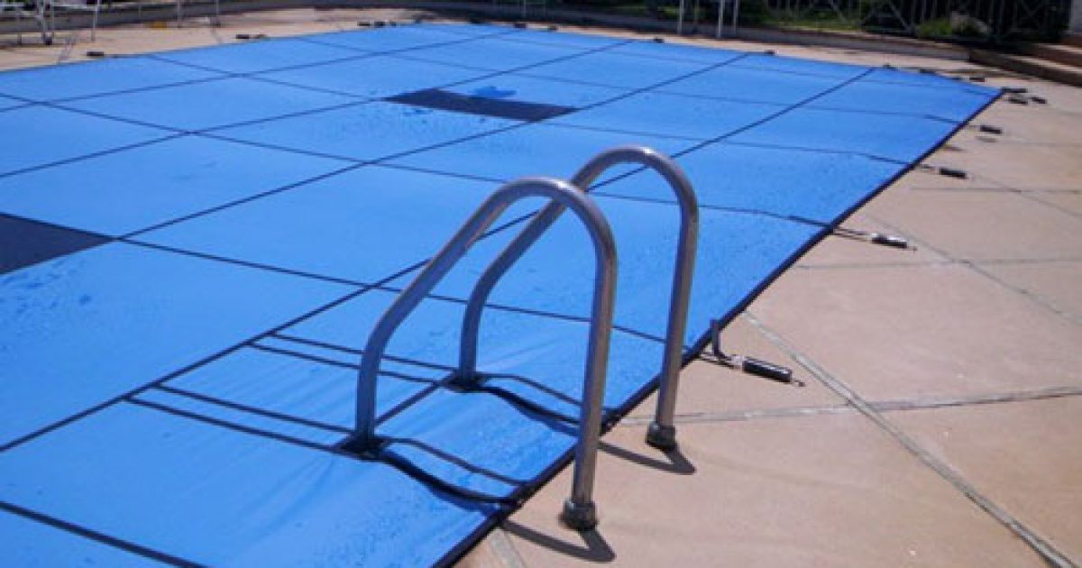 blue mesh pool cover