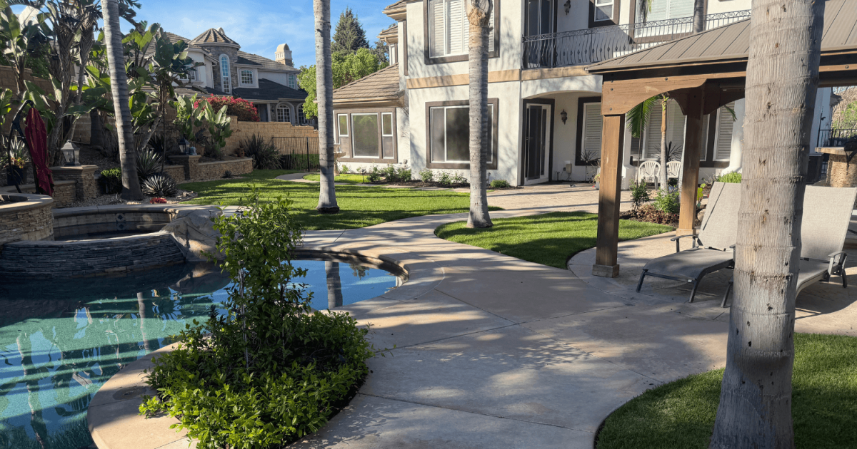 Beautiful backyard with a swimming pool